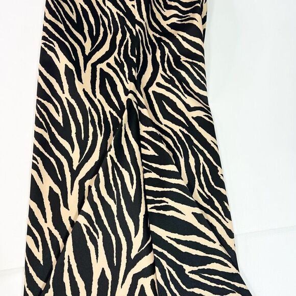 Jessica McClintock Gunne Sax Maxi Dress Gown Women's 11 Zebra Strapless Retro - Picture 10 of 15